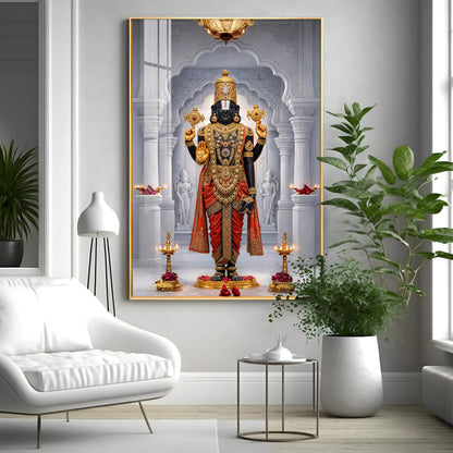 Lord Venkateswara Premium Acrylic Vertical Wall Art
