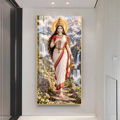 Mata Brahmacharini Premium Acrylic Vertical Wall Art