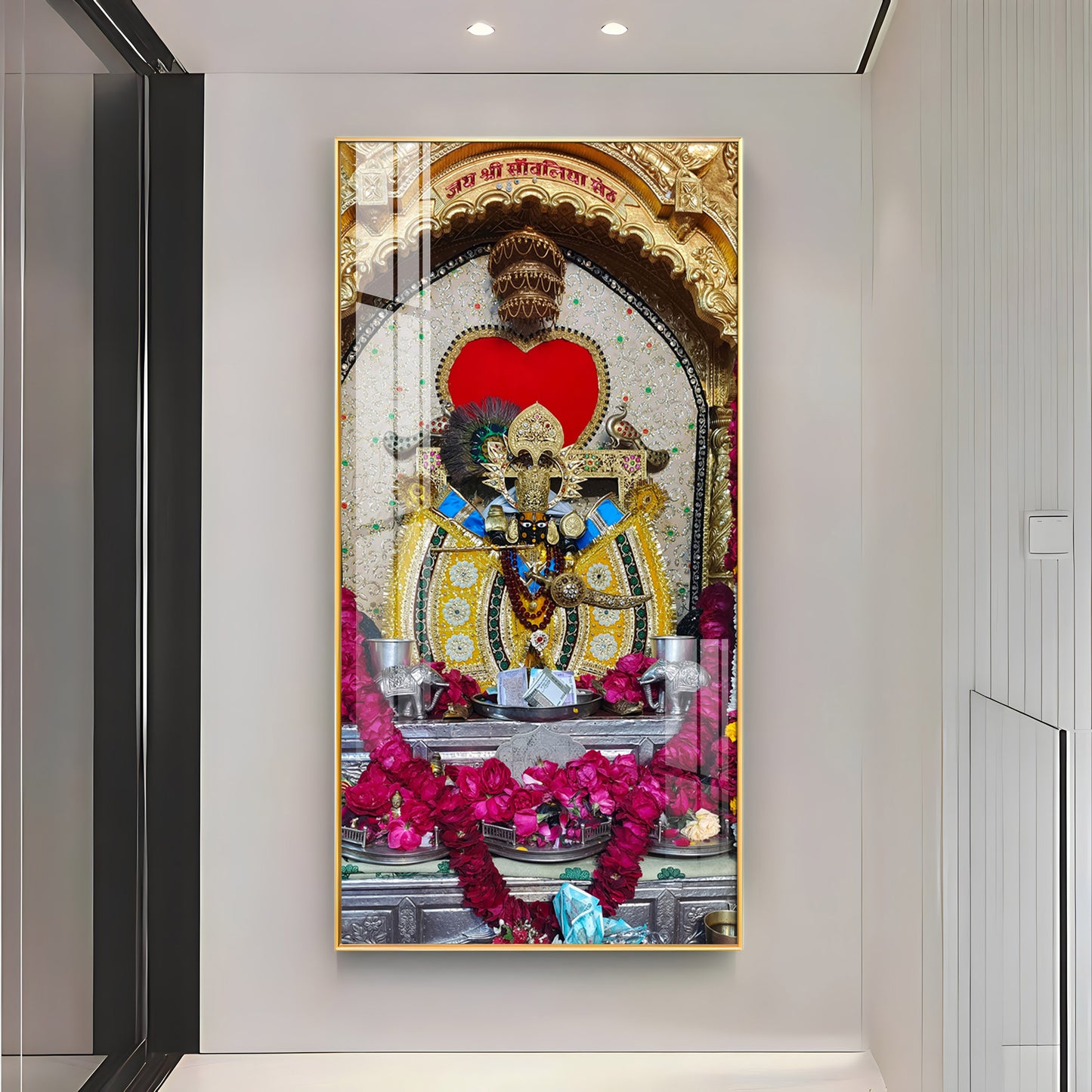 Shri Sanwaliya Seth Ji Premium Acrylic Vertical Wall Art