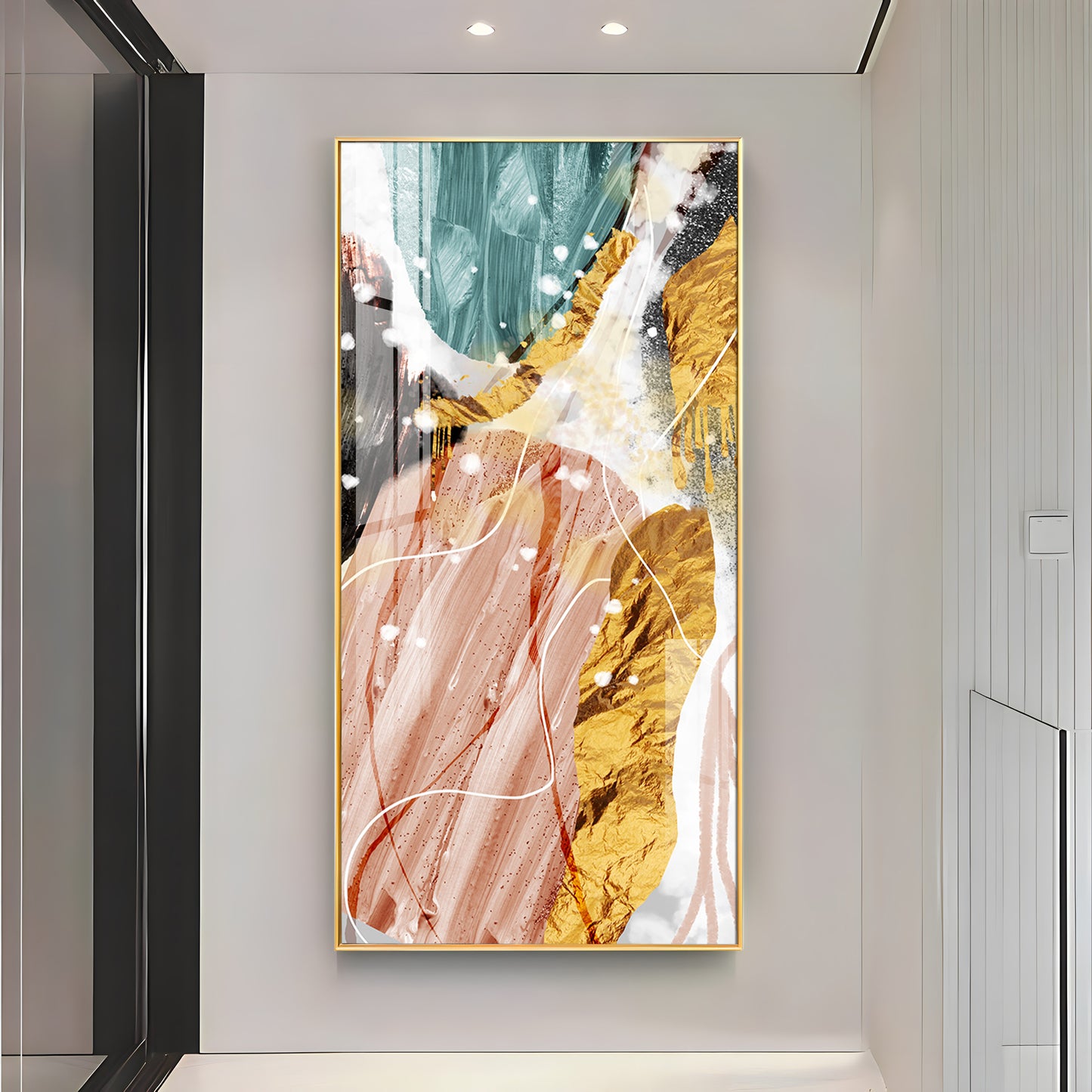 Abstract Aura Premium Acrylic Vertical Wall Art