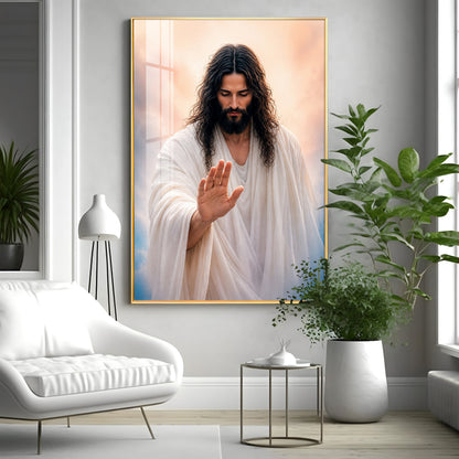 Depicting Jesus Christ Premium Acrylic Vertical Wall Art