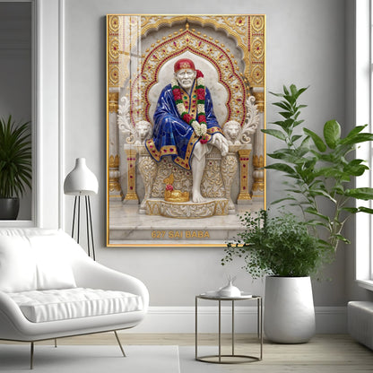 Om Sai Ram Premium Acrylic Vertical Wall Art