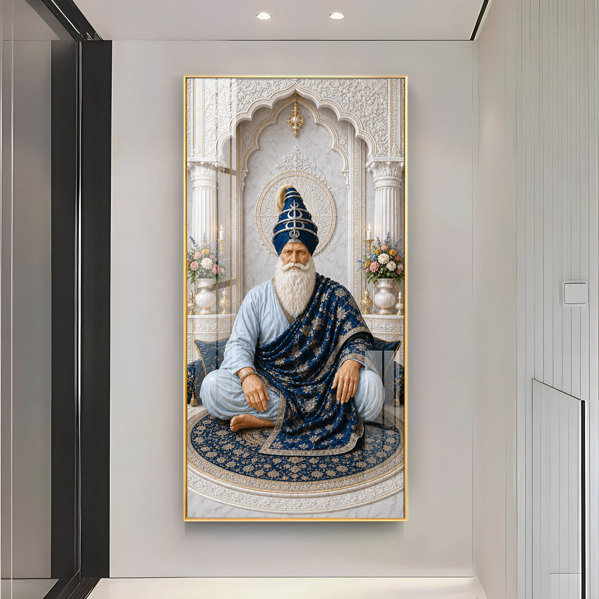 Divine Baba Deep Singh Premium Acrylic Vertical Wall Art