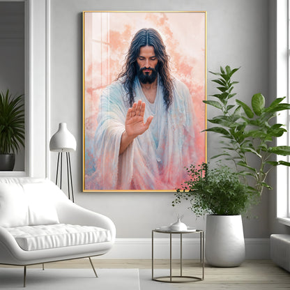 Jesus Christ Blessing Hand Premium Acrylic Wall Art