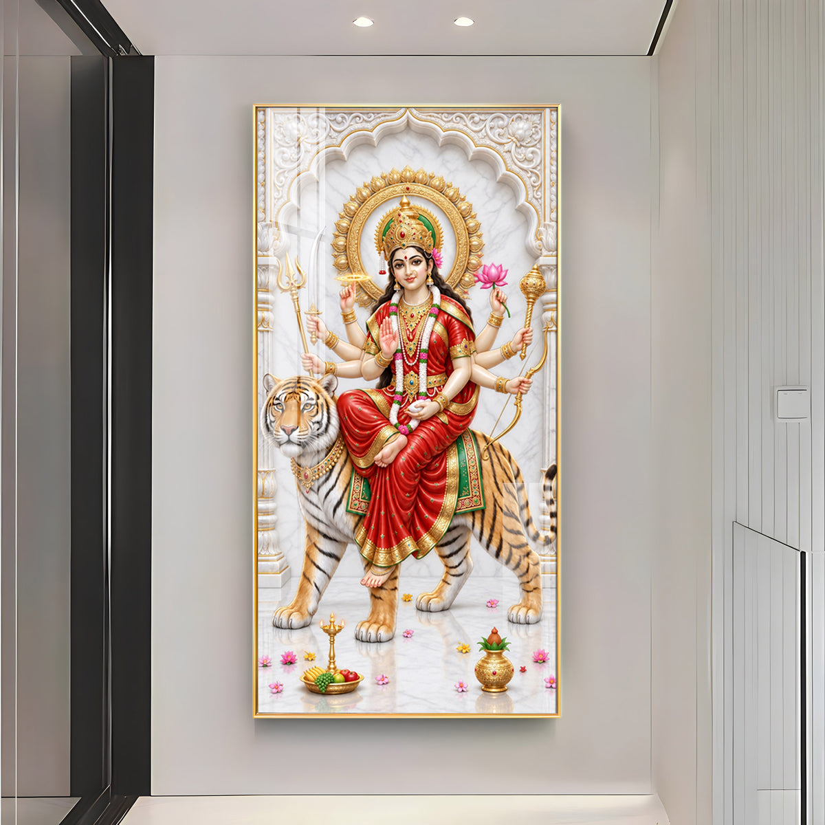 Maa Ambika Premium Acrylic Vertical Wall Art