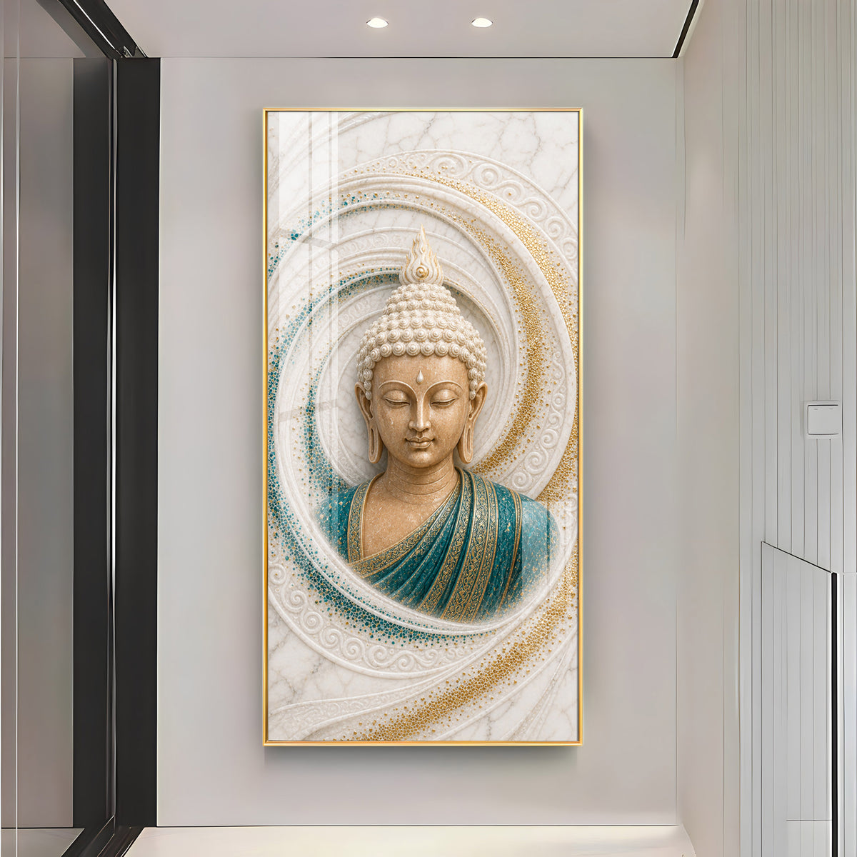 Buddha Spiral Premium Acrylic Vertical Wall Art