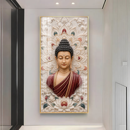 Meditation Buddha Premium Acrylic Vertical Wall Art