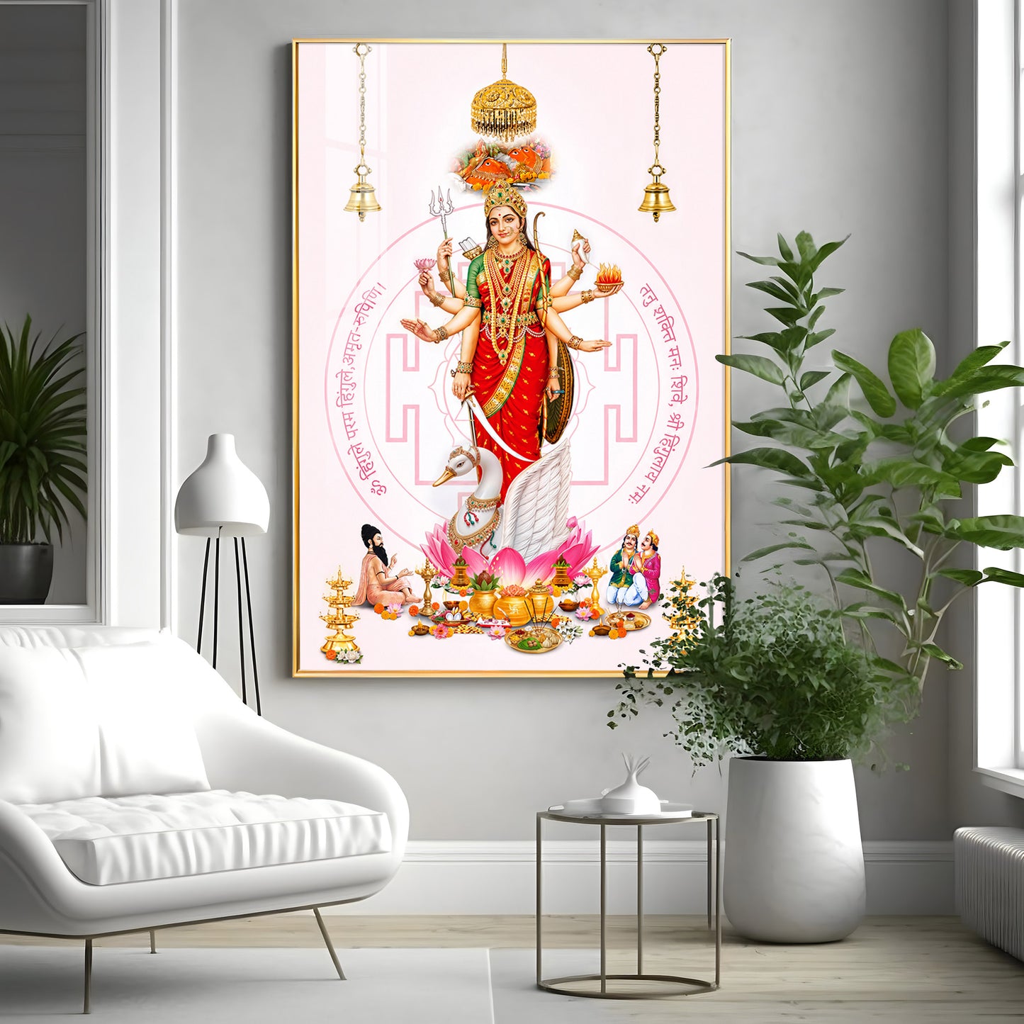 Shree Hinglaj Mataji Premium Acrylic Vertical Wall Art
