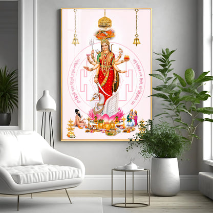 Shree Hinglaj Mataji Premium Acrylic Vertical Wall Art