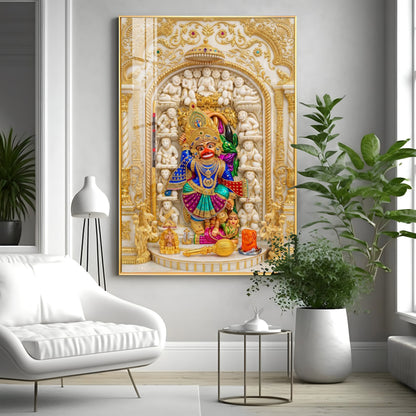 Divine Hanuman Ji Premium Acrylic Vertical Wall Art