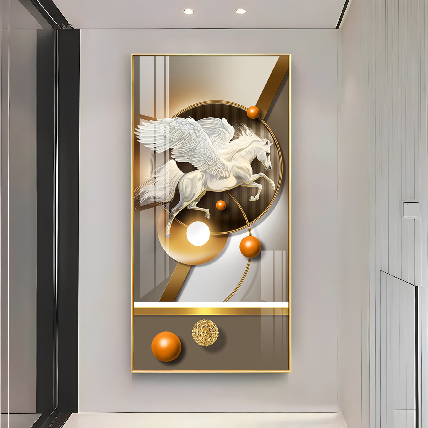 Flying Horse Premium Acrylic Vertical Wall Art