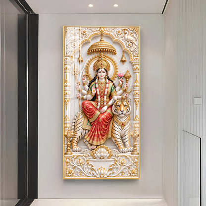 Royal Durga Maa Premium Acrylic Vertical Wall Art