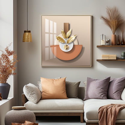 Leafy Luxe Vase Premium Acrylic Square Wall Art