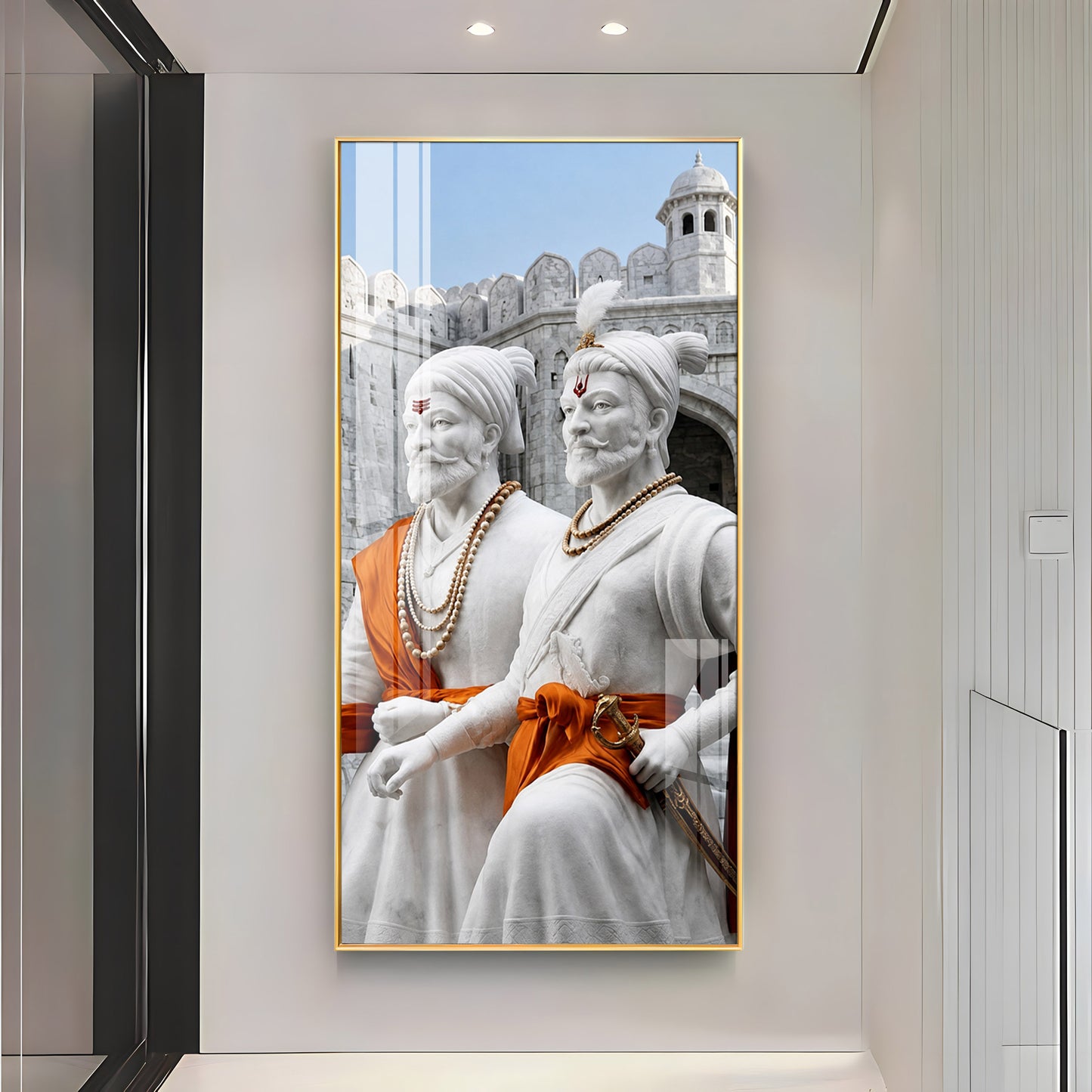 Chhatrapati Shivaji Maharaj & Sambhaji Maharaj Premium Acrylic Vertical Wall Art