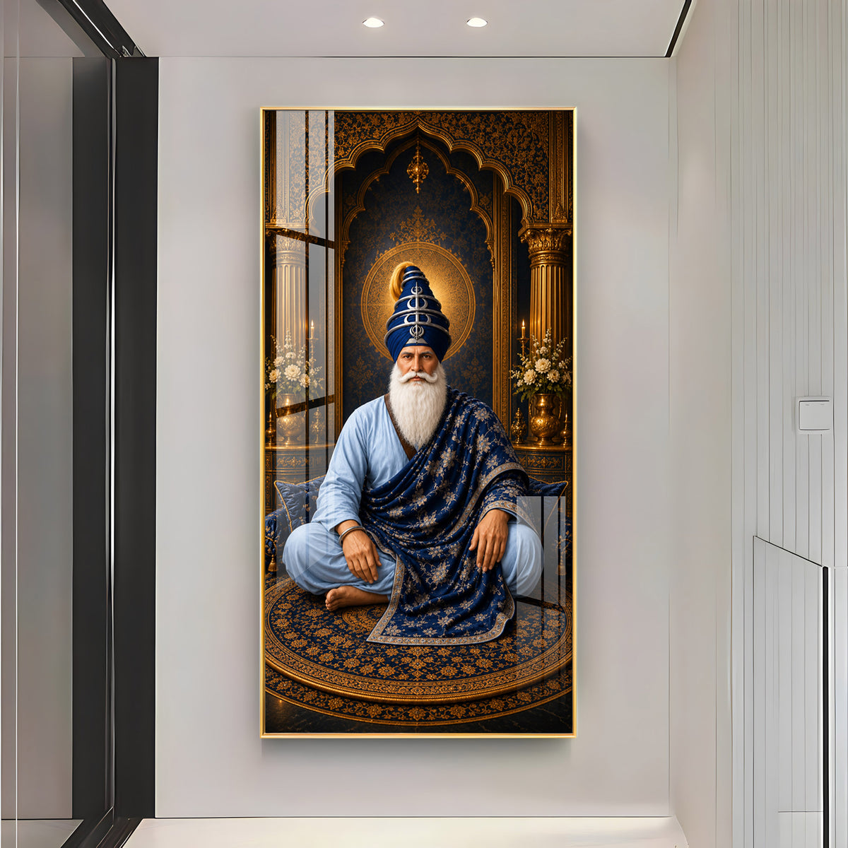 Spiritual Guru Hargobind Ji Premium Acrylic Vertical Wall Art