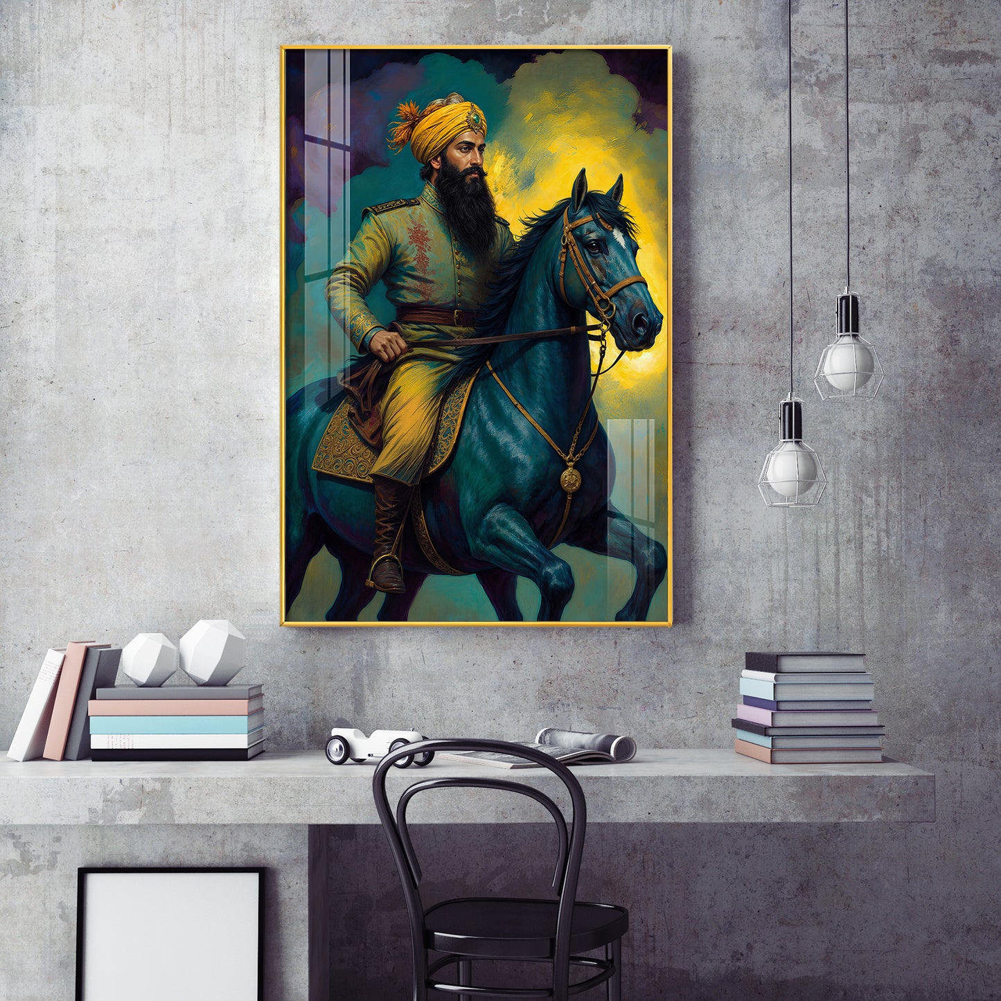 Sikh Warrior Premium Acrylic Vertical Wall Art
