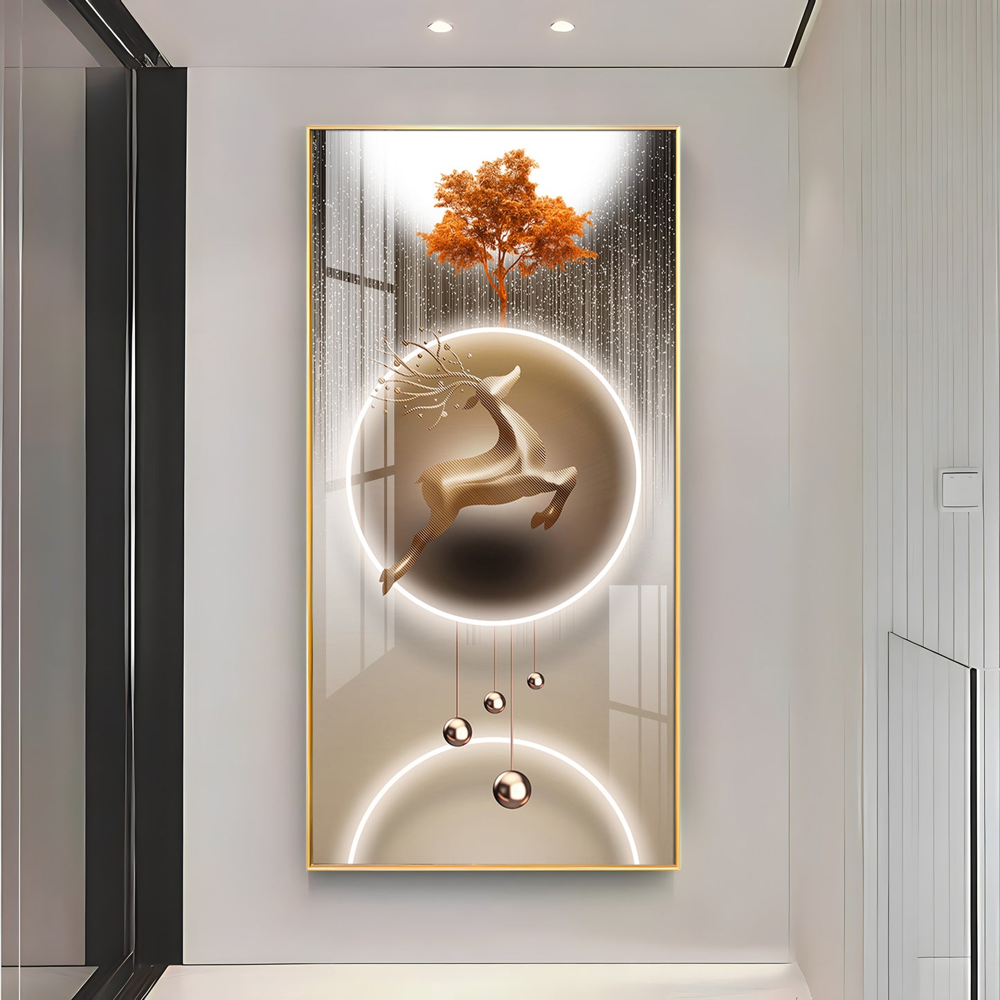 Deerly Decorated Premium Acrylic Vertical Wall Art