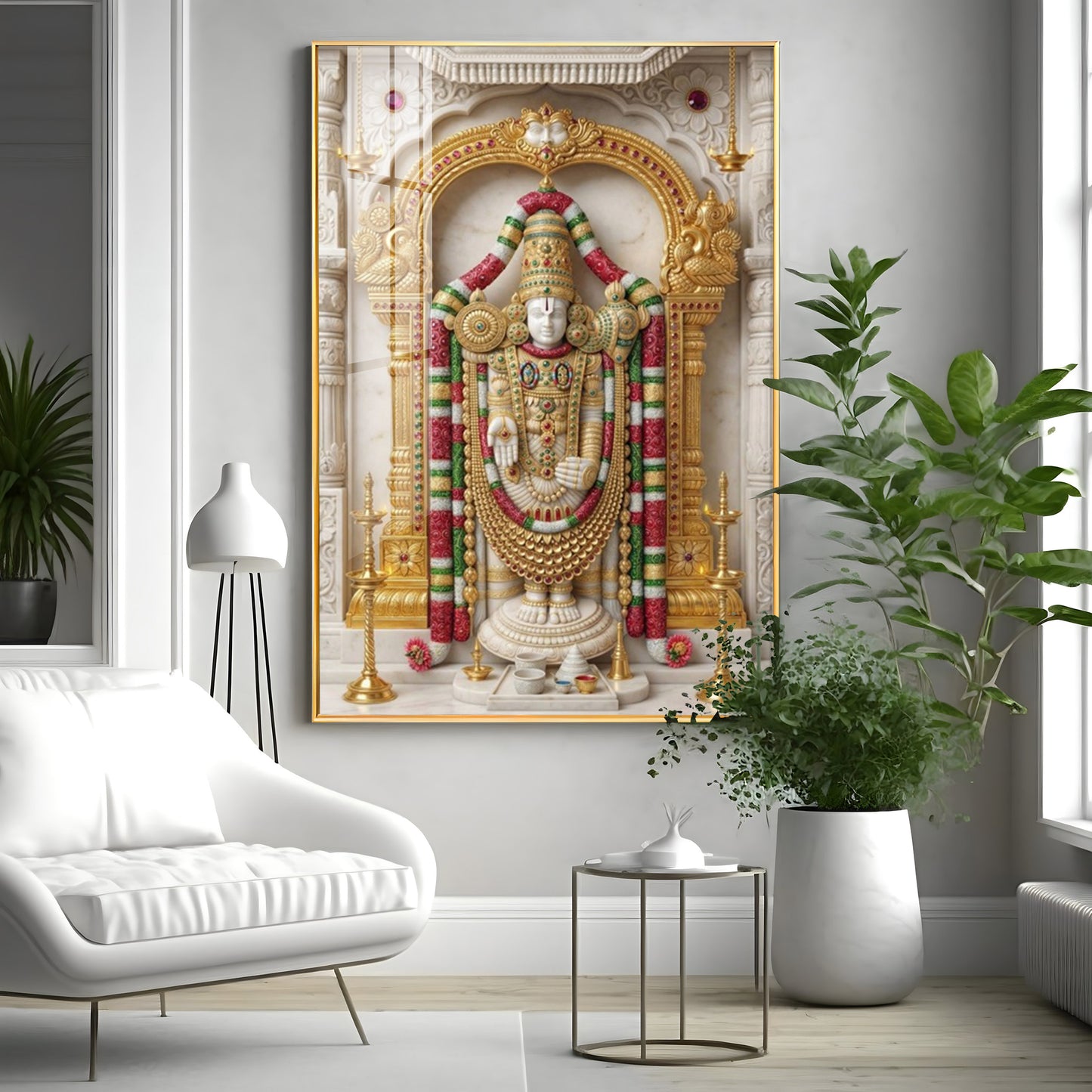 Divine Shree Venkateswara Premium Acrylic Vertical Wall Art