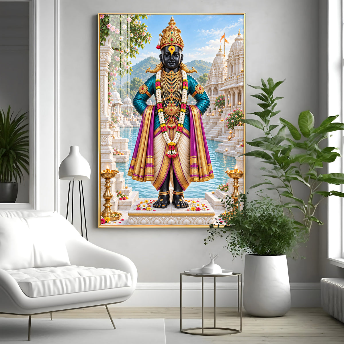 Lord Vitthal Premium Acrylic Vertical Wall Art