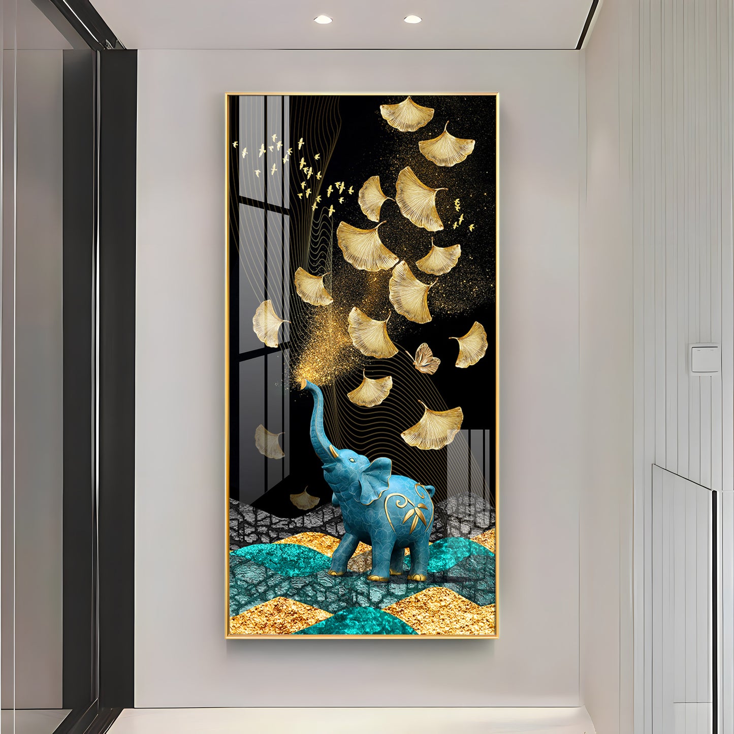 Enchanted Elephant Dreams Premium Acrylic Vertical Wall Art