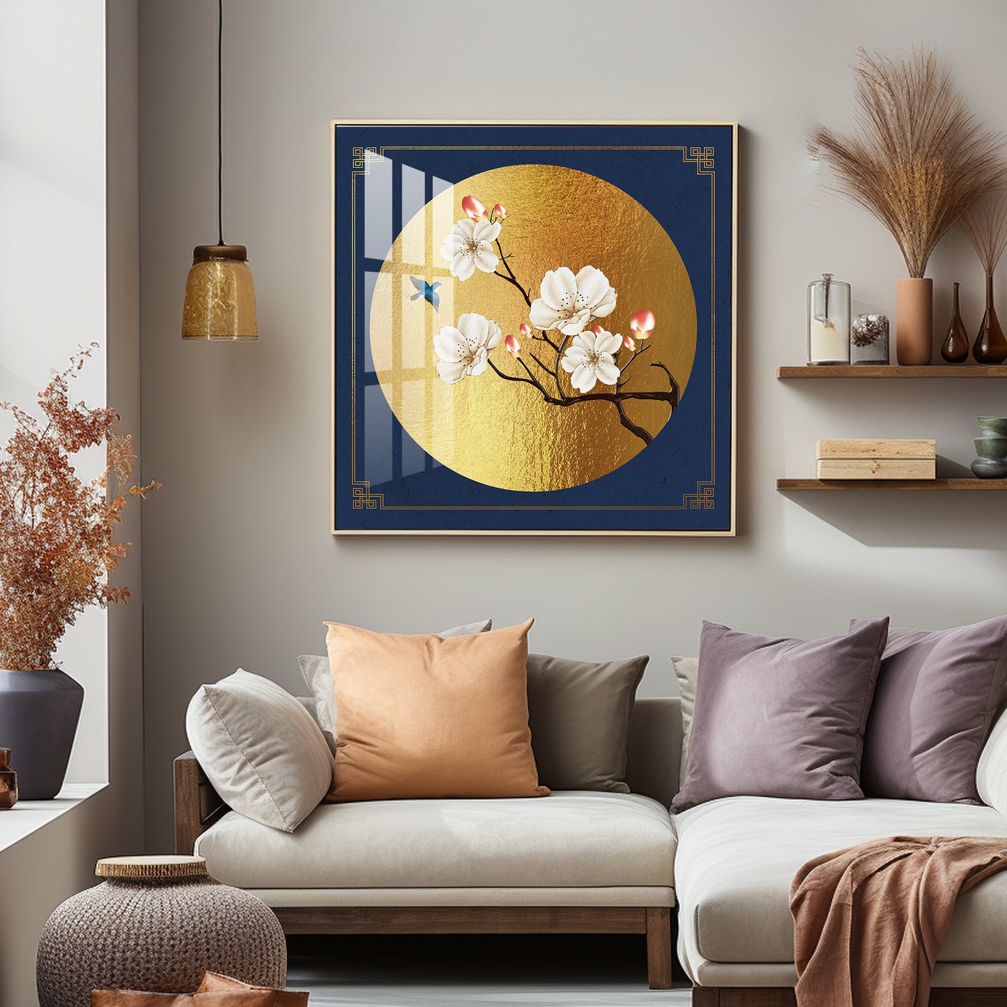 The Blooming Elegance Premium Acrylic Square Wall Art