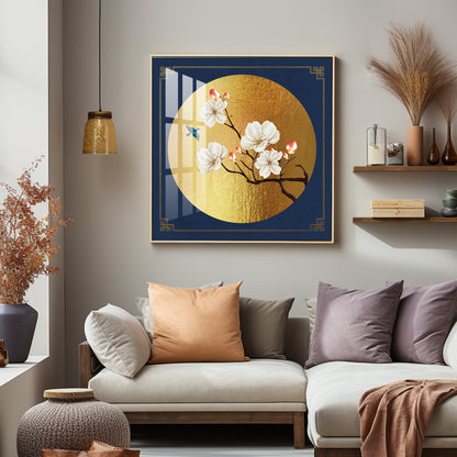 The Blooming Elegance Premium Acrylic Square Wall Art