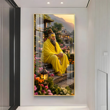 Shri Premanand Ji Maharaj Premium Acrylic Vertical Wall Art