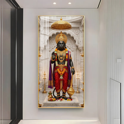 Divine Guardian Hanuman Premium Acrylic Vertical Wall Art