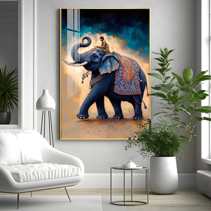 Decorated Asian Elephant Premium Acrylic Wall Art