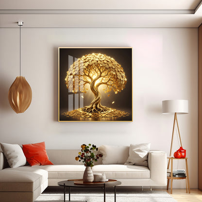 The Eternal Tree Kalpavriksha Premium Acrylic Square Wall Art