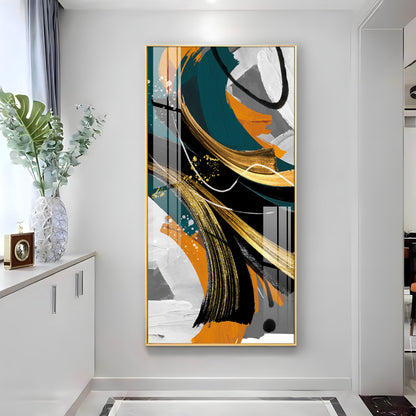 Abstract Gold Foil Premium Acrylic Vertical Wall Art