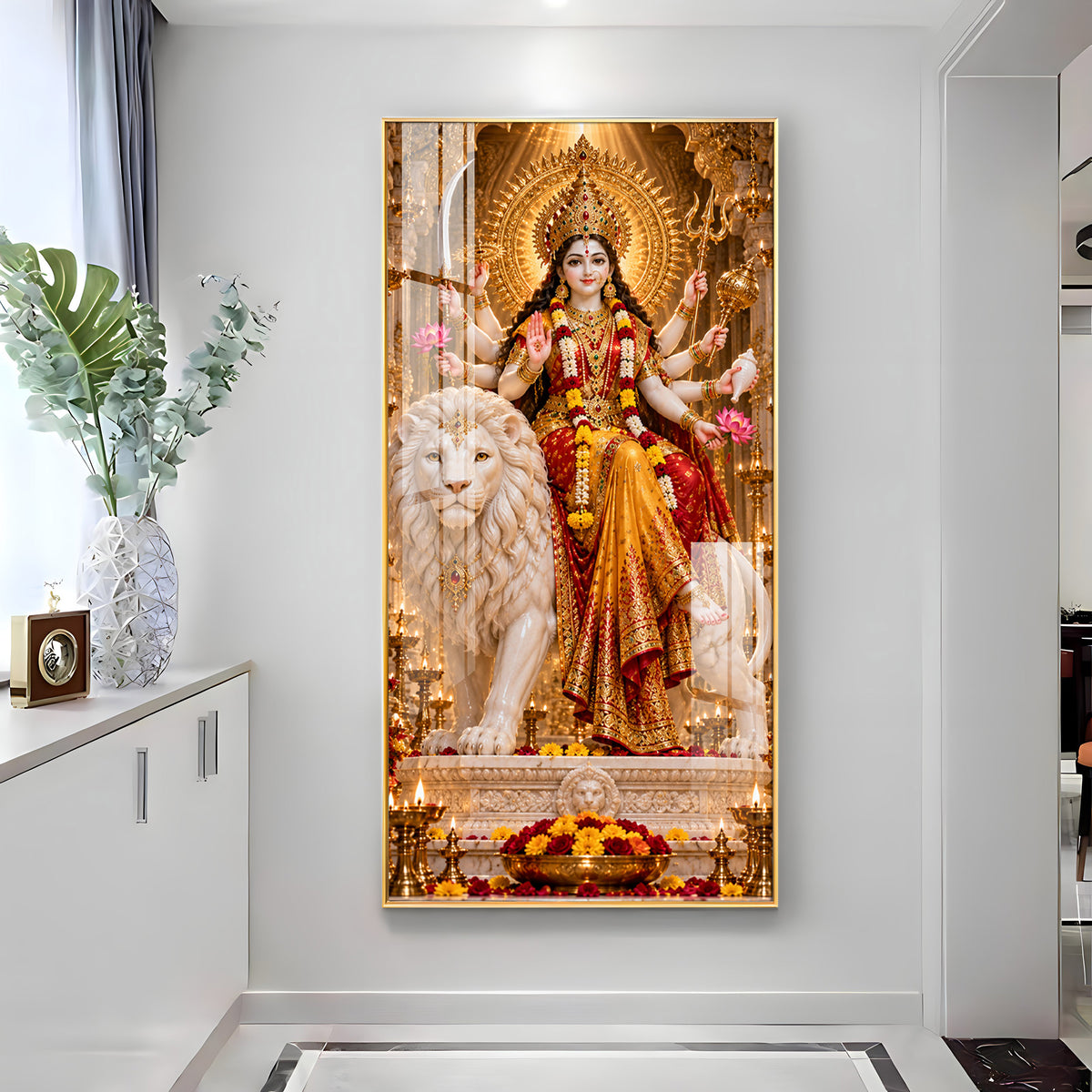 Maa Mahagauri Premium Acrylic Vertical Wall Art