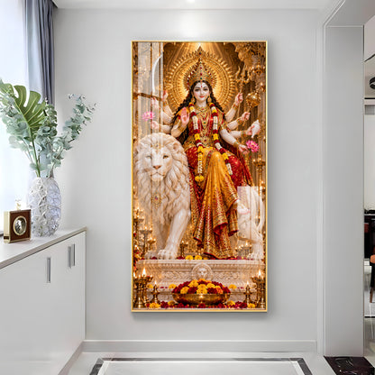 Maa Mahagauri Premium Acrylic Vertical Wall Art