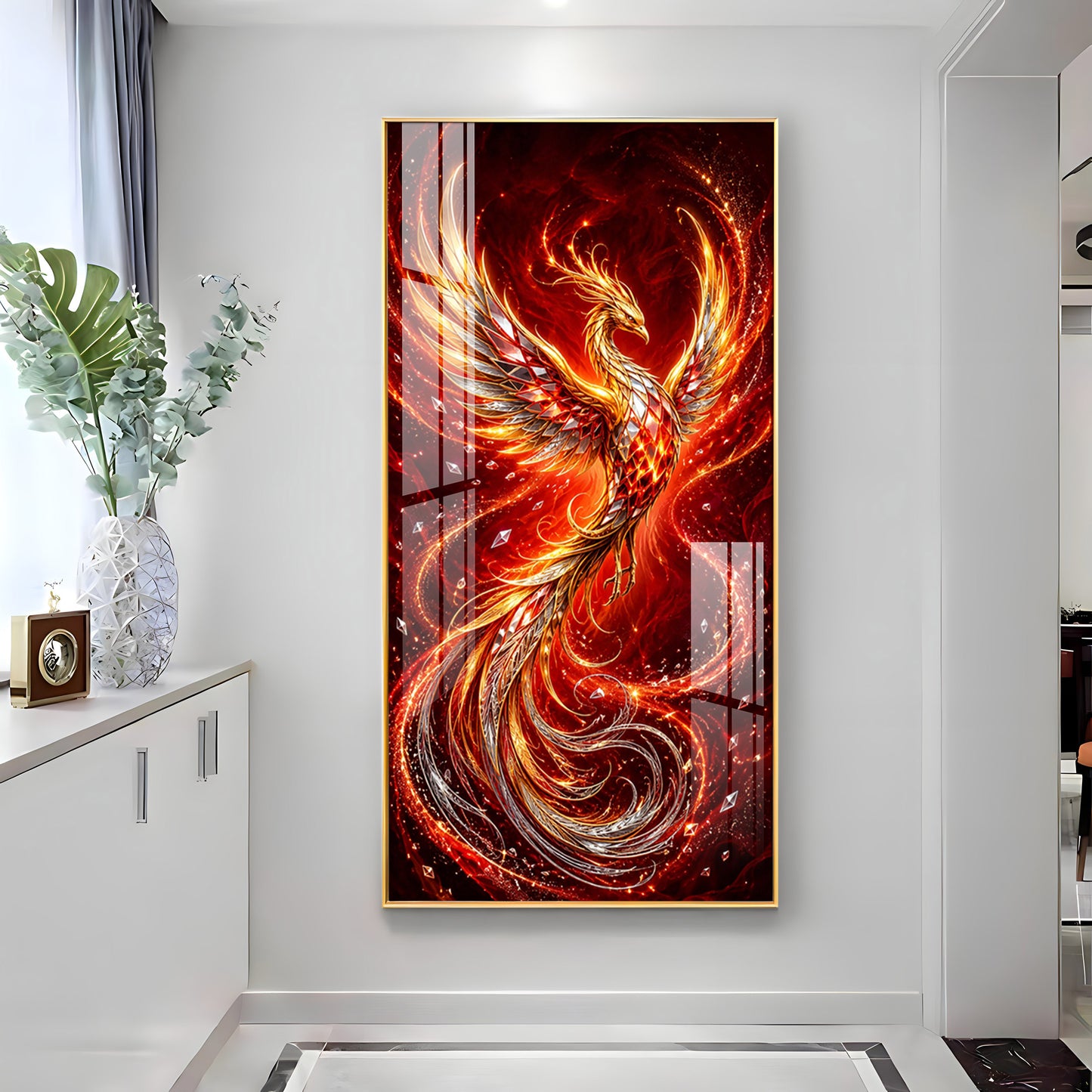 Beautiful Phoenix Premium Acrylic Vertical Wall Art