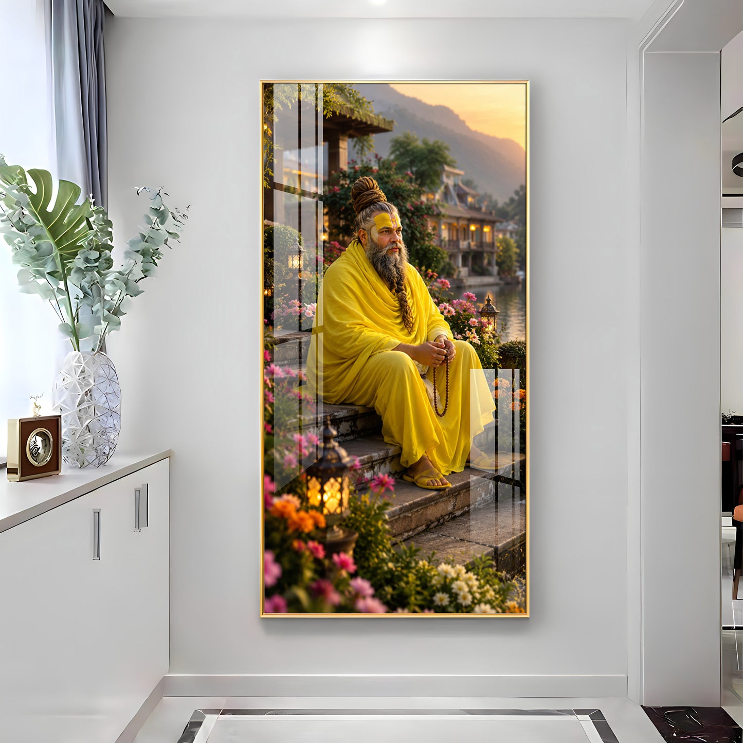 Shri Premanand Ji Maharaj Premium Acrylic Vertical Wall Art