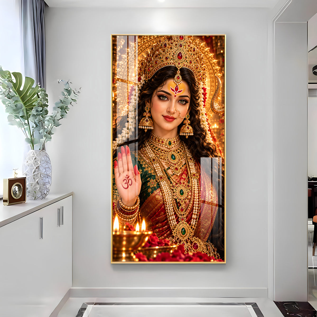 Maa Durga Blessings Premium Acrylic Vertical Wall Art
