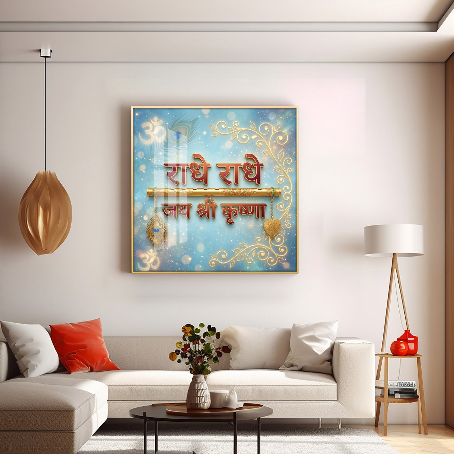 Radhe Radhe Premium Acrylic Square Wall Art
