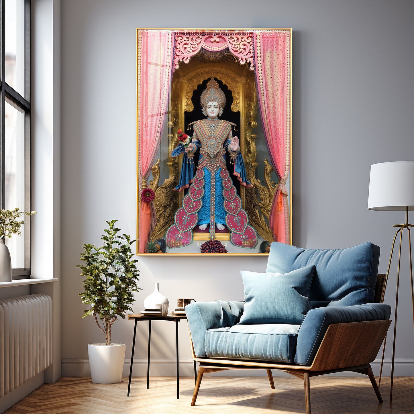 Shri Ghanshyam Maharaj Premium Acrylic Vertical Wall Art
