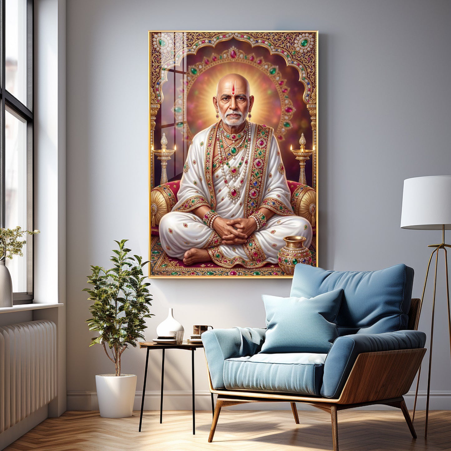 Shree Swami Samarth Maharaj Premium Acrylic Vertical Wall Art