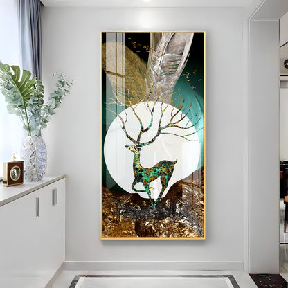 Majestic Deer Haven Premium Acrylic Vertical Wall Art