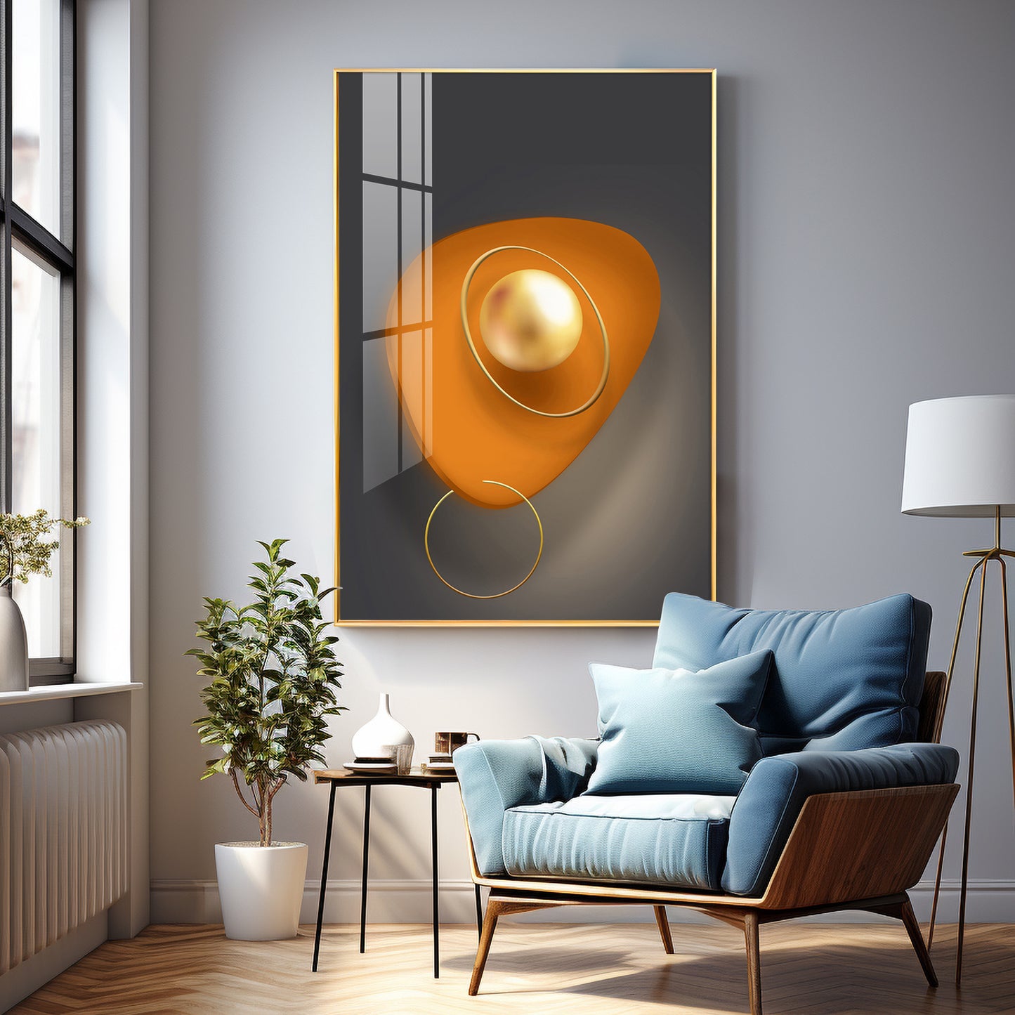 Abstract Geometry Piece Premium Acrylic Vertical Wall Art