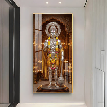 Jay Bajrangbali Premium Acrylic Vertical Wall Art