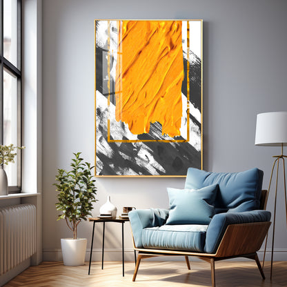 Vivid Strokes Of Sunshine Premium Acrylic Vertical Wall Art