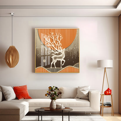 Nature & Deer Premium Acrylic Square Wall Art
