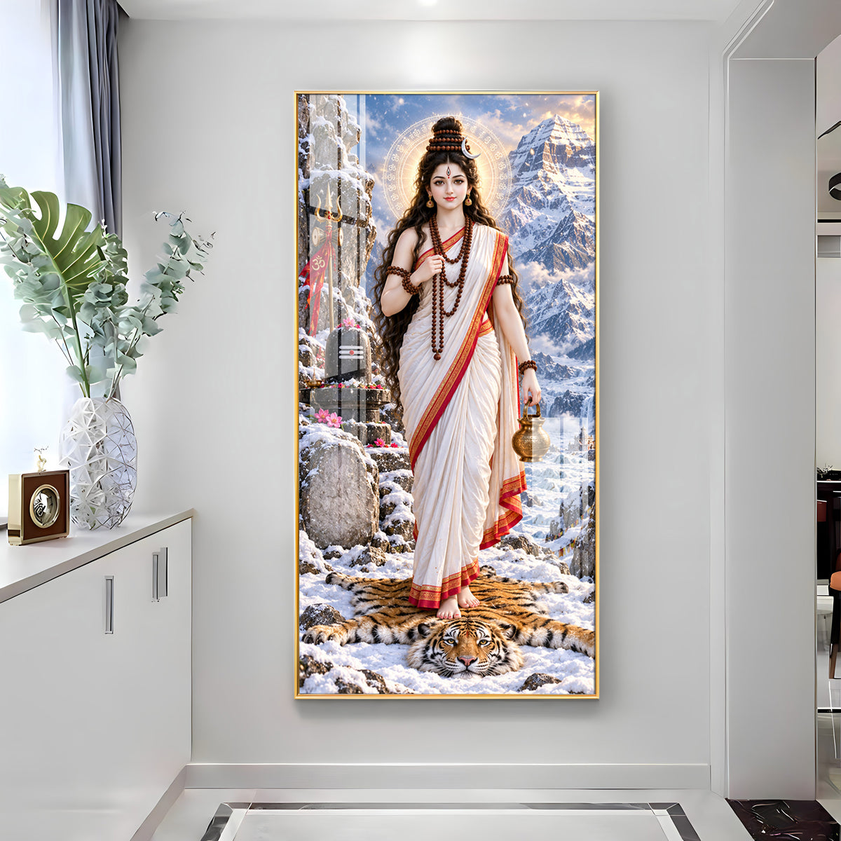 Divine Brahmacharini Mata Premium Acrylic Vertical Wall Art