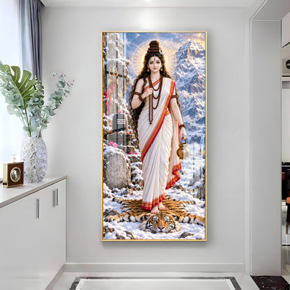 Divine Brahmacharini Mata Premium Acrylic Vertical Wall Art