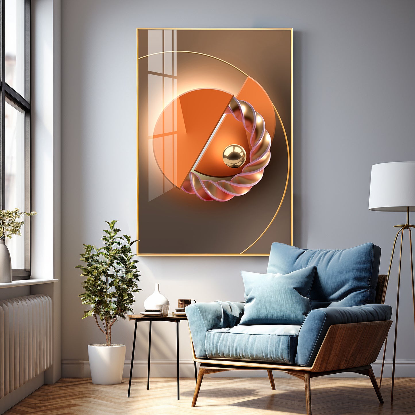 Abstract Geometry Premium Acrylic Vertical Wall Art