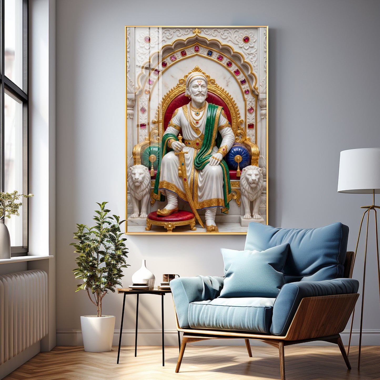 Chatrapati Shivaji Maharaj Premium Acrylic Vertical Wall Art