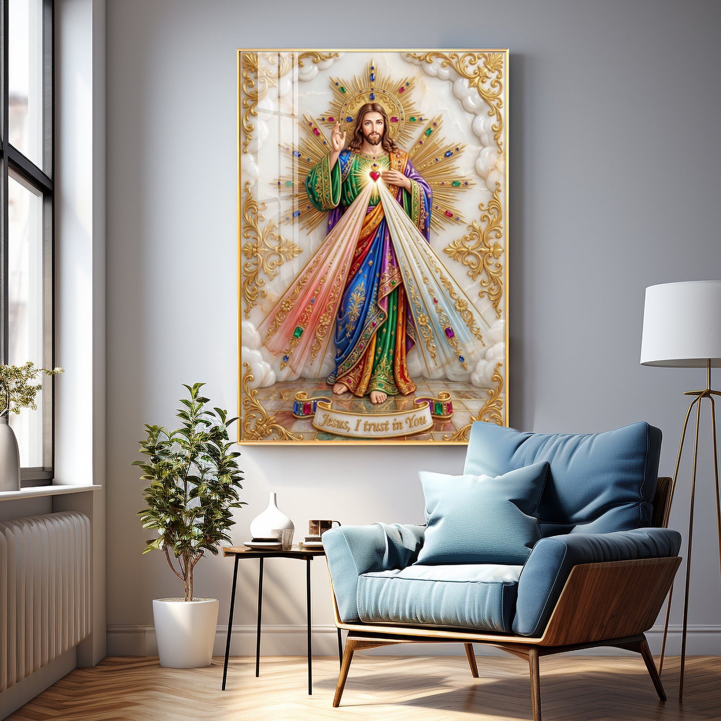 Divine Mercy Of Jesus Premium Acrylic Vertical Wall Art