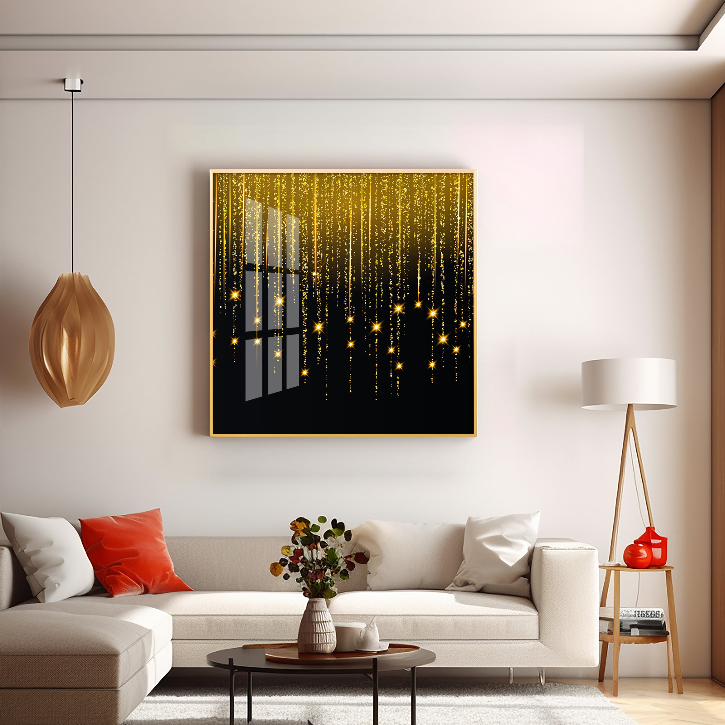 Gold Star Premium Acrylic Square Wall Art